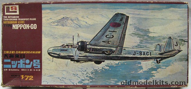 LS 1/72 Mitsubishi L3 M1 Transport (Civil Nell) - Nippon-Go Round The World Flight / Soyokaze-Go / Yamato-Go / Matukaze-Go / 1001st Aviation Corps (Navy Transport), 157-350 plastic model kit